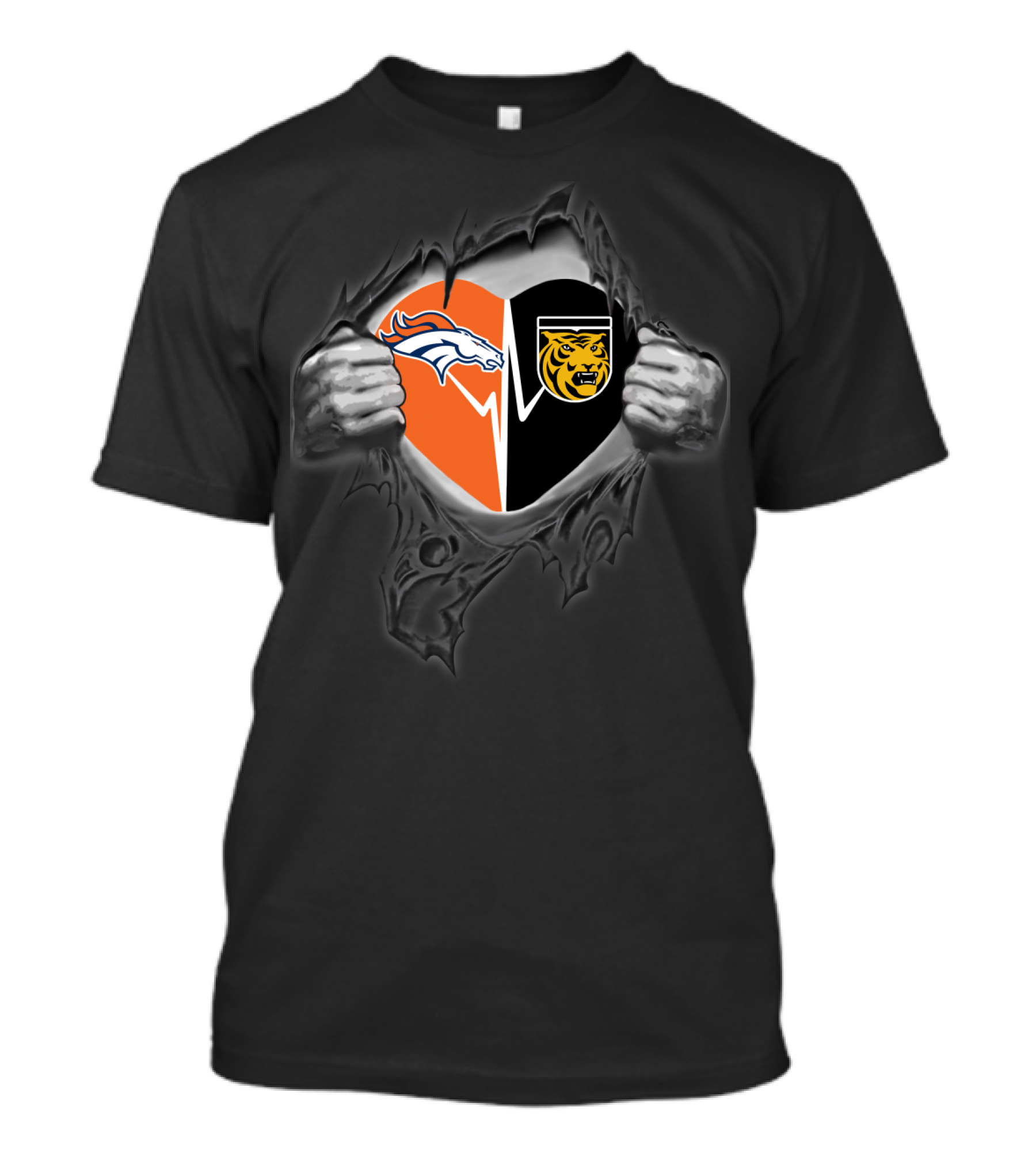Broncos Colorado College Tigers Heart T-Shirt