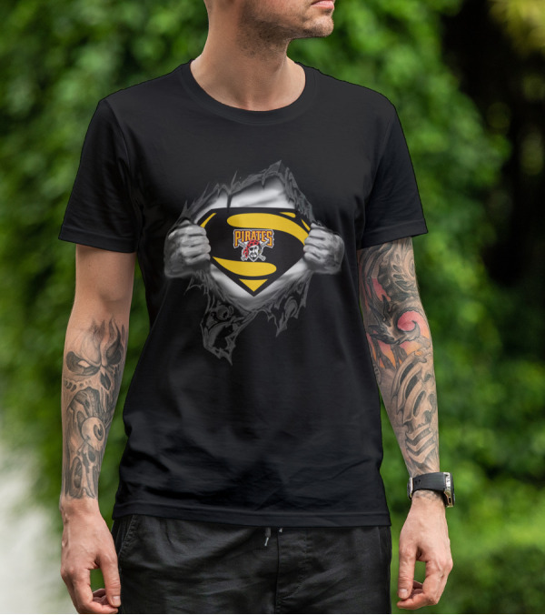 Superman Pittsburgh Pirates Logo Fusion T-Shirt