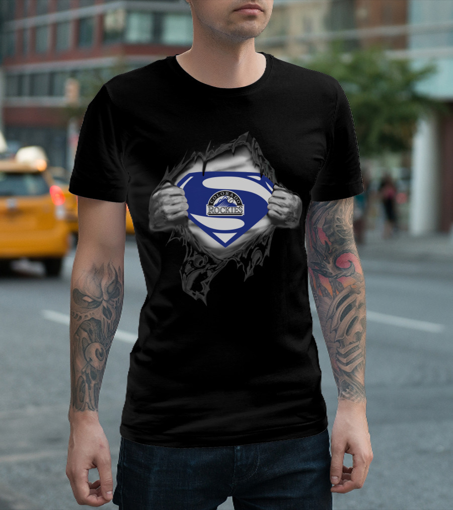 Colorado Rockies Super Emblem Tear T-Shirt