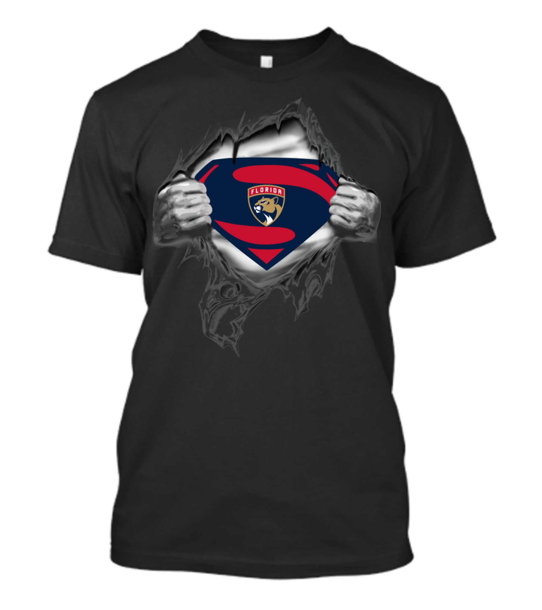 Superman Style Florida Panthers T-Shirt