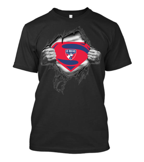 Fc Dallas Superman Logo Inside Torn Chest T-Shirt