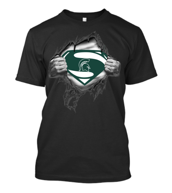 Michigan State Spartans Super Spartan Logo Peel T-Shirt