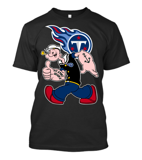 My Story Begins Tennessee Titans Popeye Football T-Shirt