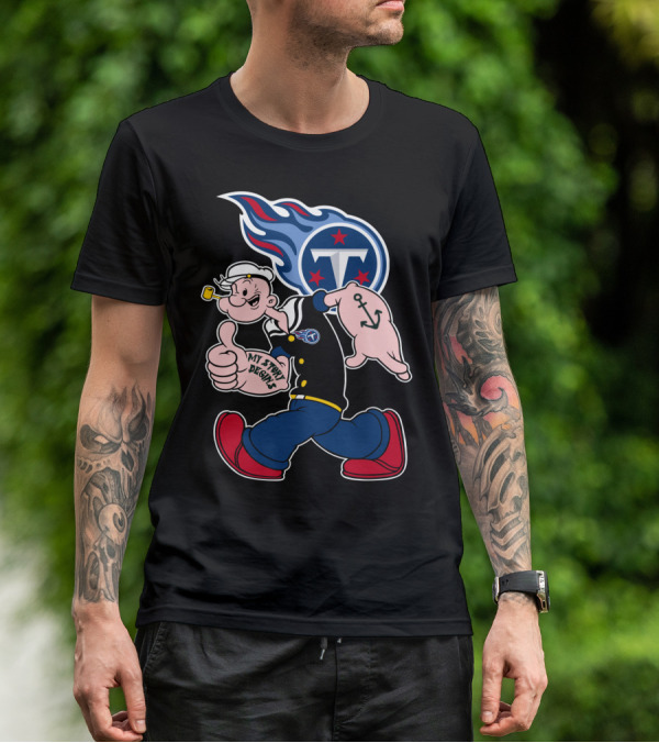 My Story Begins Tennessee Titans Popeye Football T-Shirt