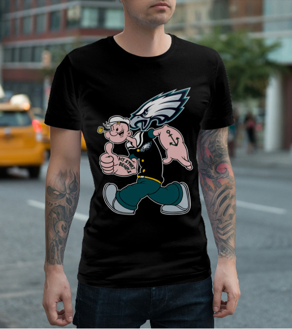 Philadelphia Eagles Popeye My Story Designs T-Shirt