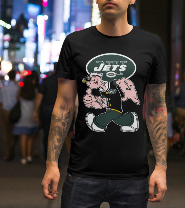 New York Jets Popeye My Story Begins T-Shirt
