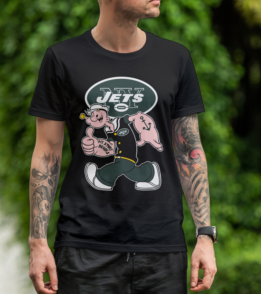 New York Jets Popeye My Story Begins T-Shirt
