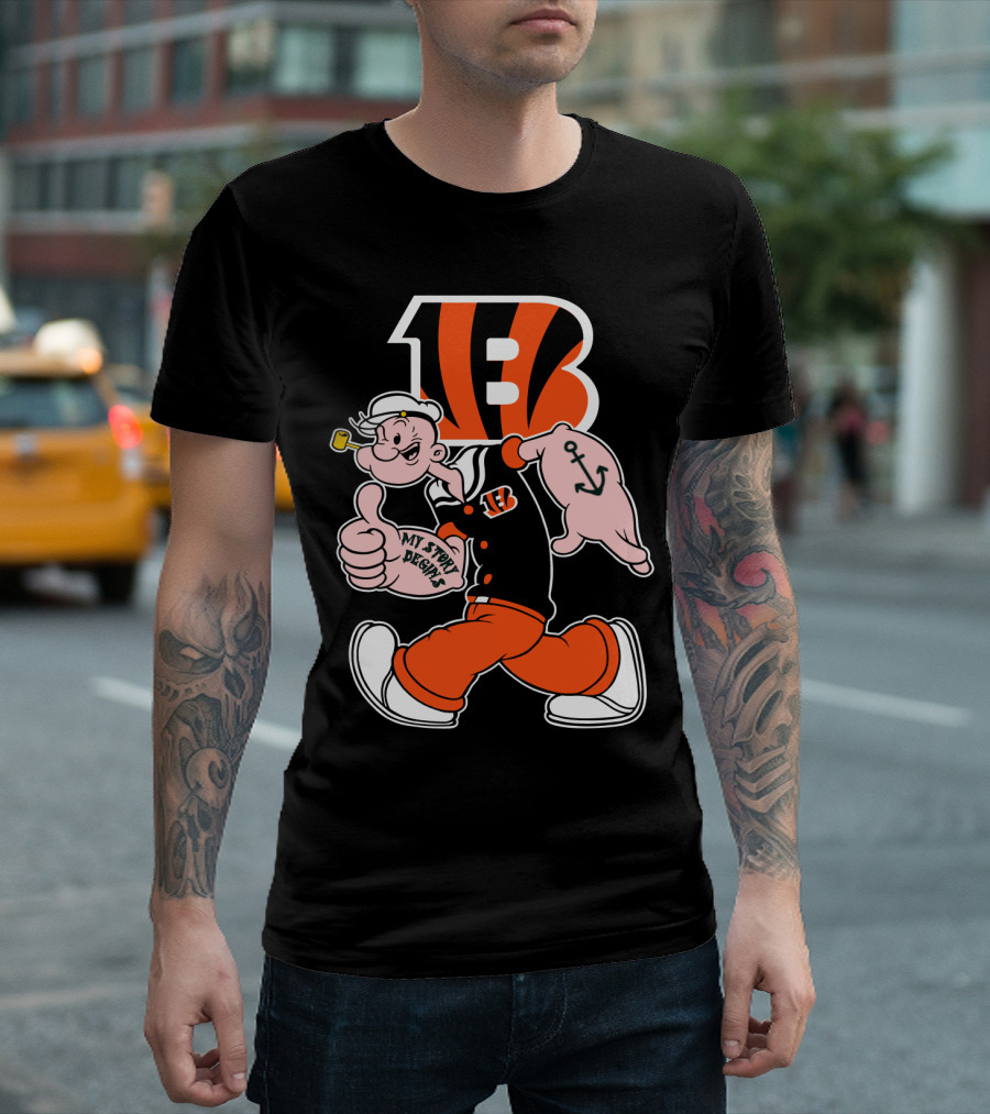 Bengals Popeye My Story Design 26 Cincinnati Bengals T-Shirt