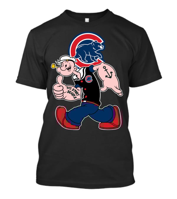 Popeye Chicago Cubs My Story Begins T-Shirt