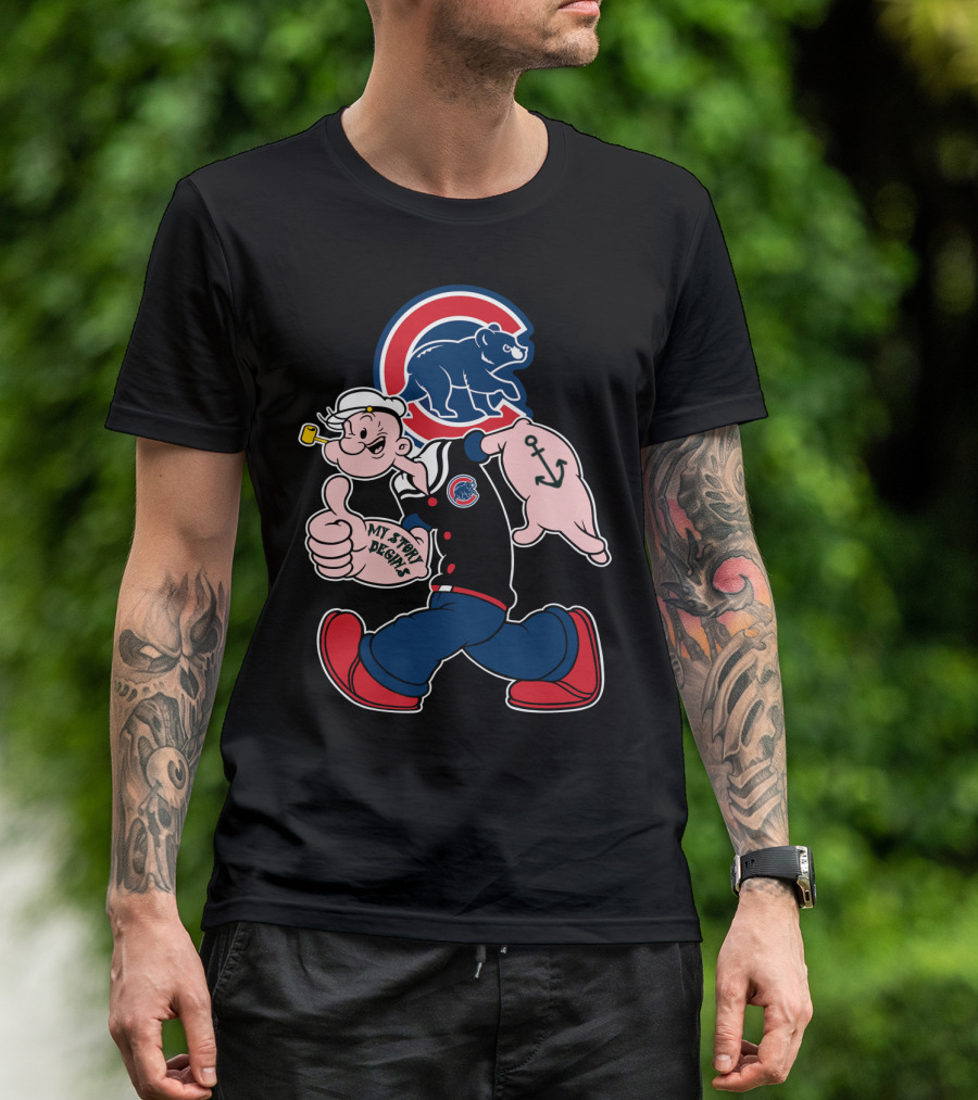 Popeye Chicago Cubs My Story Begins T-Shirt