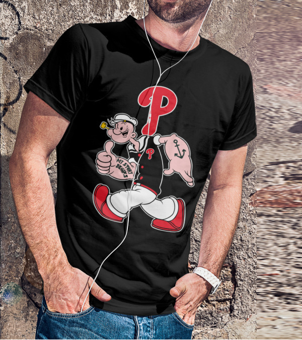 Popeye Phillies P Mascot My Story Designs T-Shirt