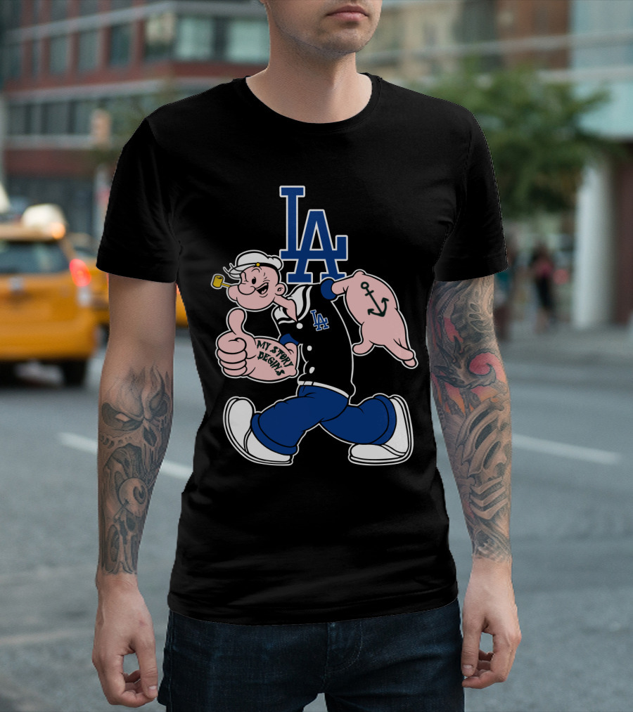 La Dodgers Popeye My Story Designs T-Shirt