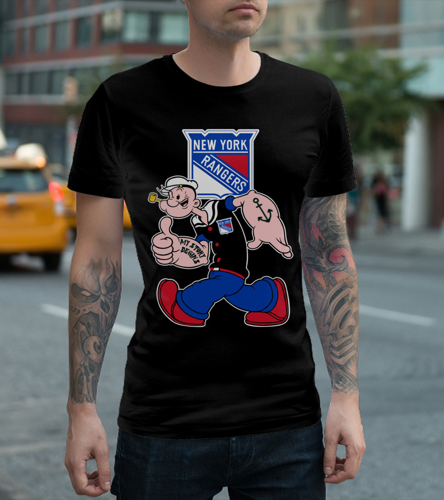 New York Rangers Popeye My Story Begins T-Shirt
