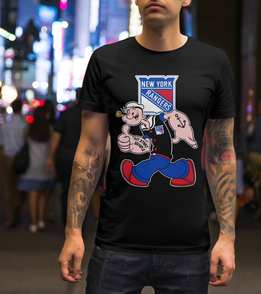 New York Rangers Popeye My Story Begins T-Shirt