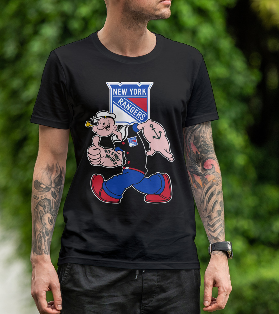 New York Rangers Popeye My Story Begins T-Shirt