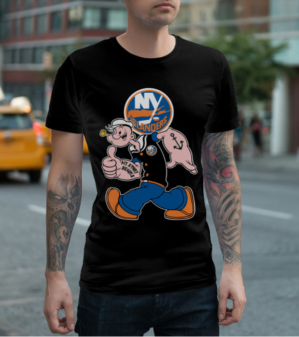 Ny Islanders Popeye Thumbs Up Anchor Tattoo My Sport Designs T-Shirt