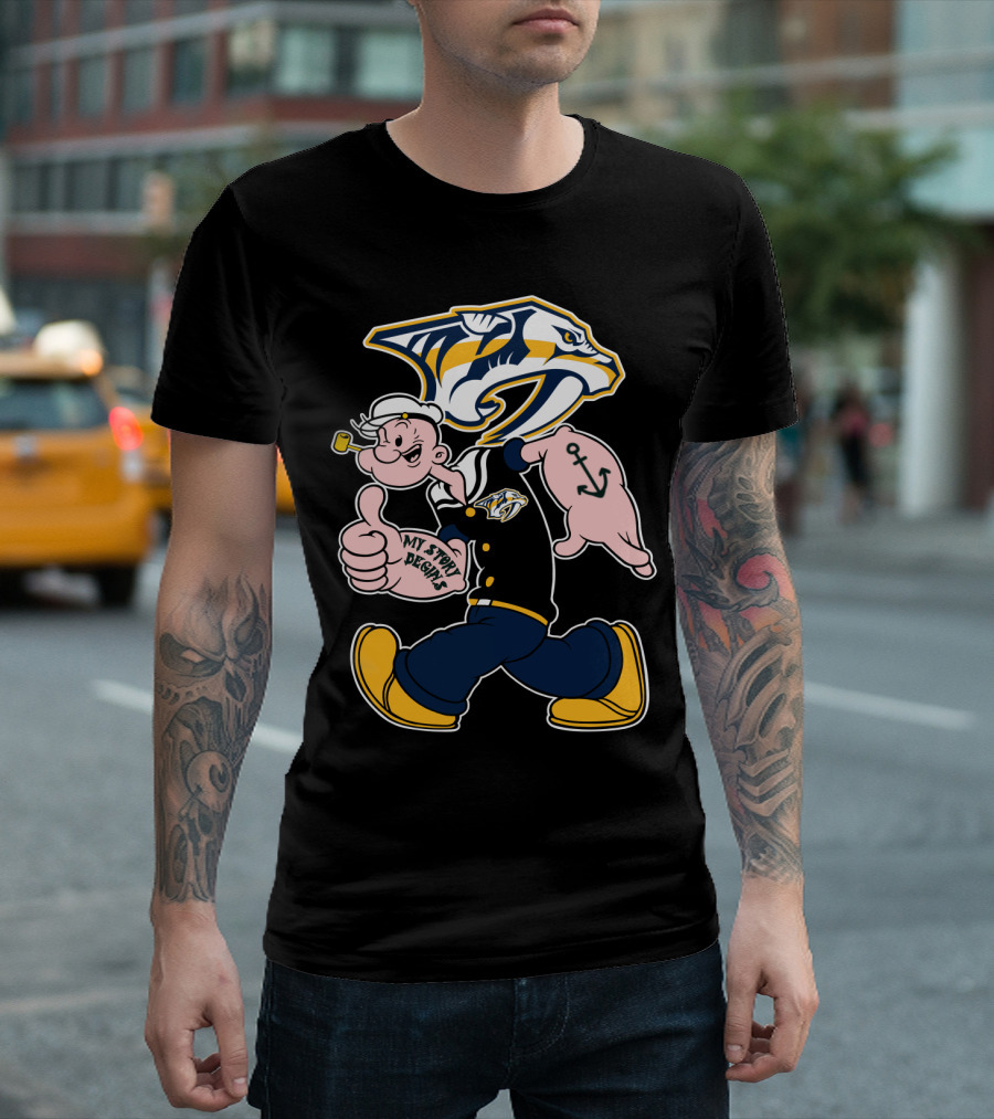 Nashville Predators Popeye My Story Begins T-Shirt