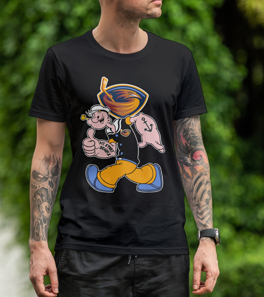 Atlanta Thrashers My Story Designs Popeye Hockey T-Shirt