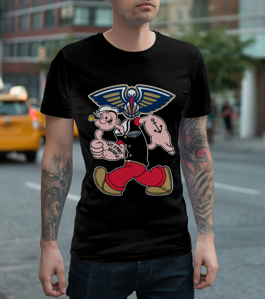 New Orleans Pelicans Popeye My Story Designs T-Shirt