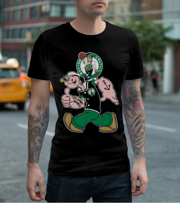 Boston Celtics Popeye My Story Begins T-Shirt