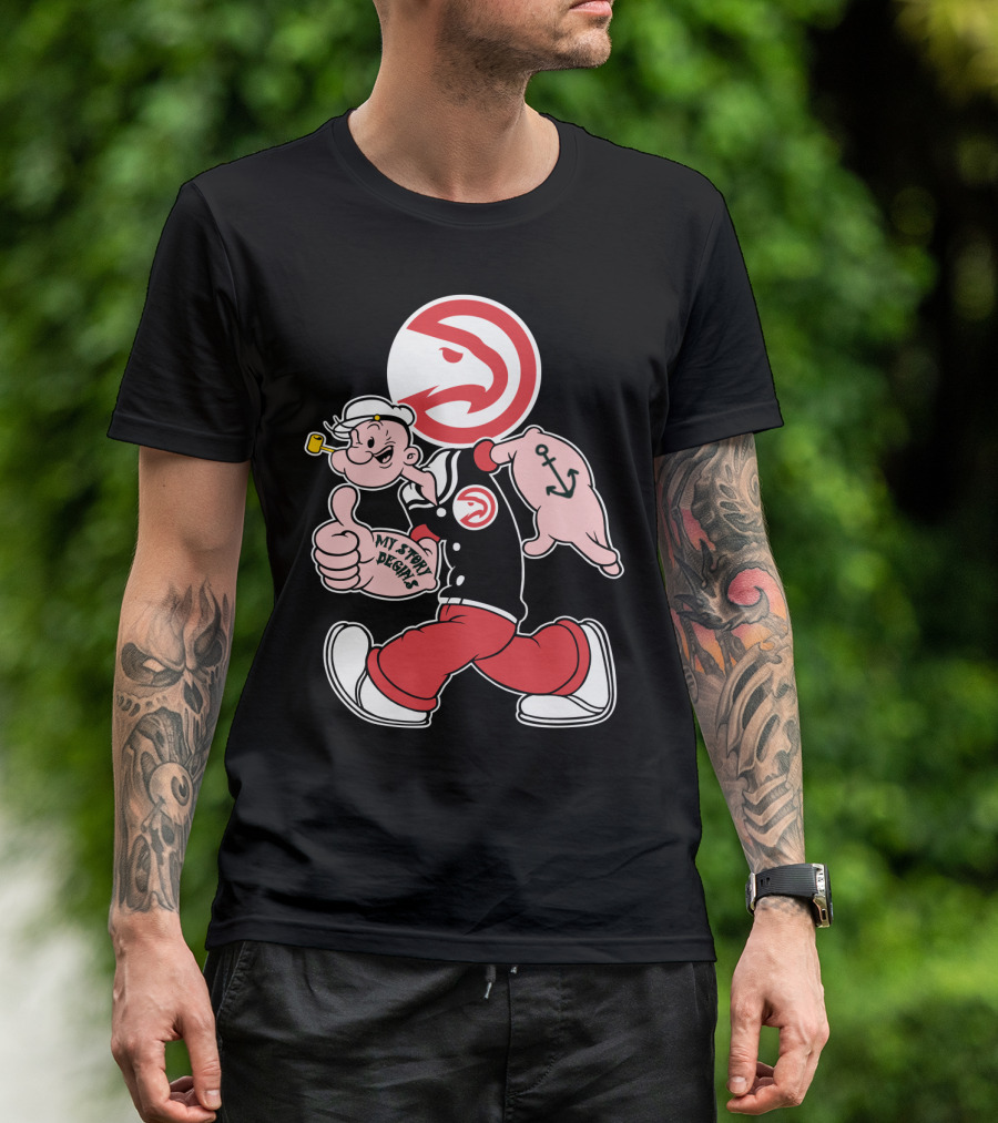 Atlanta Hawks Popeye Mashup My Story Designs T-Shirt