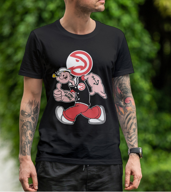 Atlanta Hawks Popeye Mashup My Story Designs T-Shirt