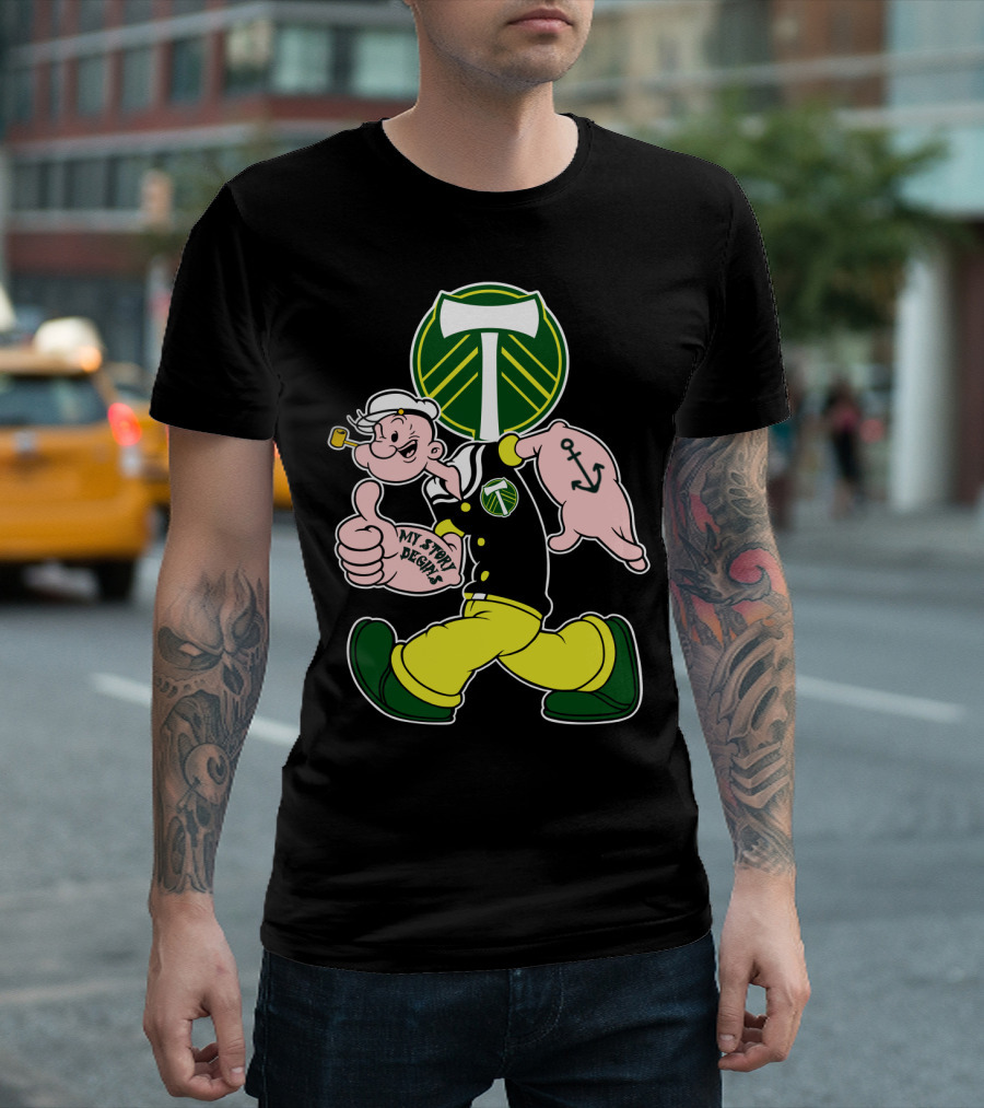 Portland Timbers My Story Designs Popeye Anchor T-Shirt