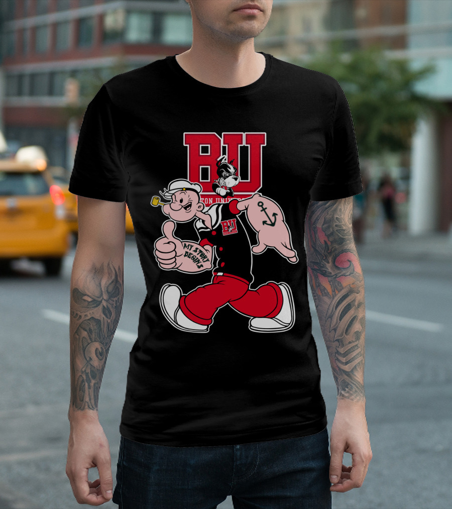 Boston University Terriers Popeye My Story Begins T-Shirt