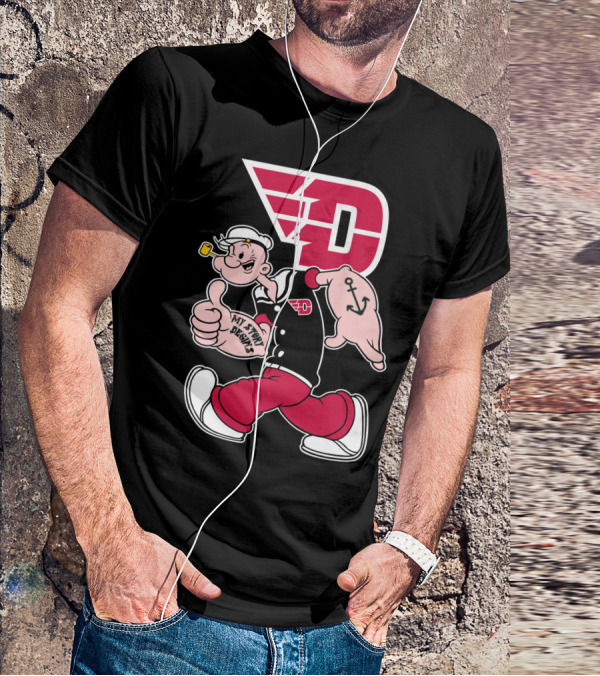 Dayton Flyers 176 Popeye Thumbs Up T-Shirt