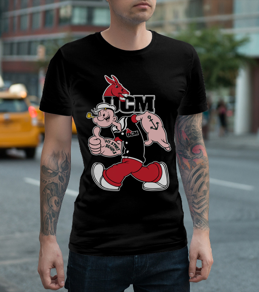 Ucm Central Missouri Mules Popeye My Story Begins T-Shirt