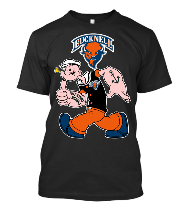 Bucknell Bison Popeye My Story Begins Anchors T-Shirt