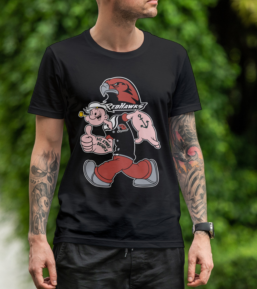 Redhawks Popeye Thumbs Up Sailor Tattoo T-Shirt