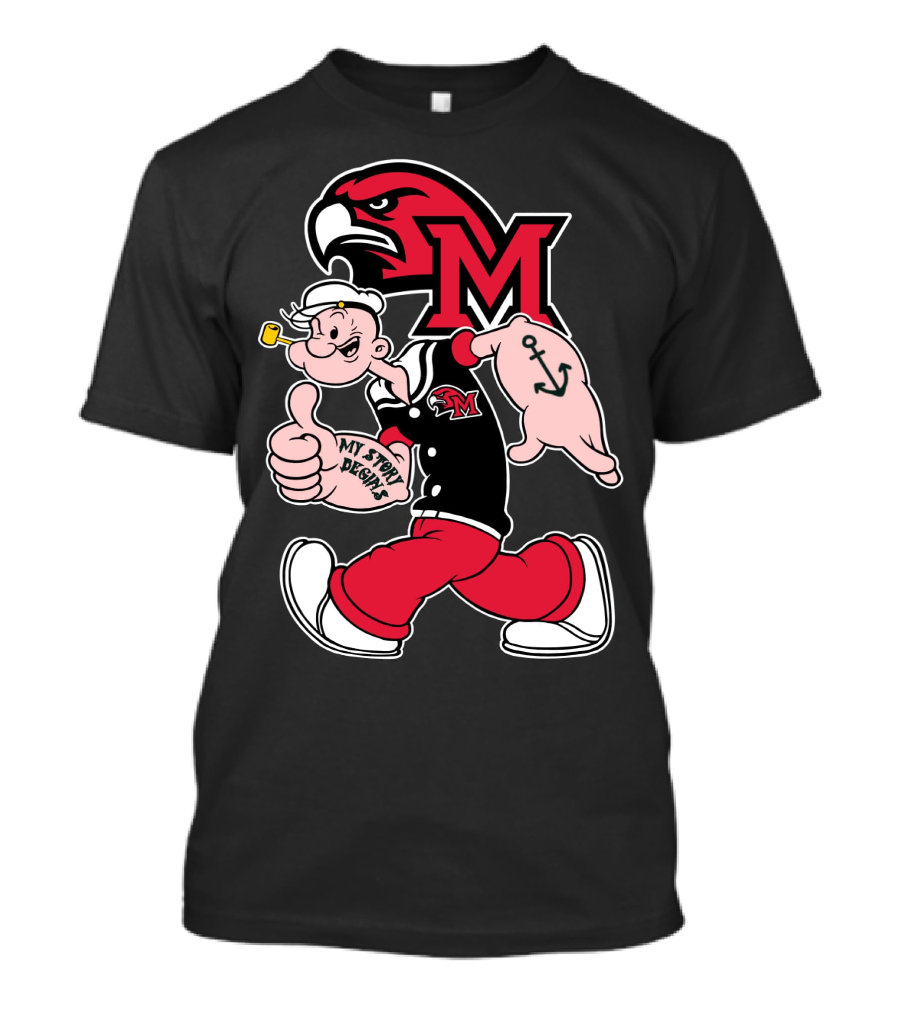 Miami (Oh) Redhawks Popeye My Story Begins T-Shirt