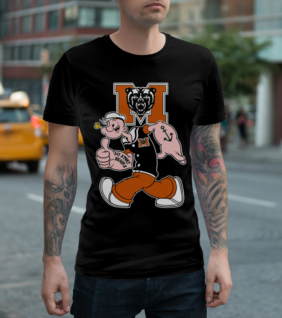 Mercer Bears Popeye My Story Begins T-Shirt