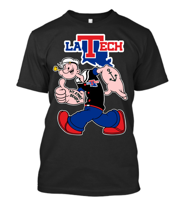 La Tech Bulldogs Popeye My Story Begins T-Shirt