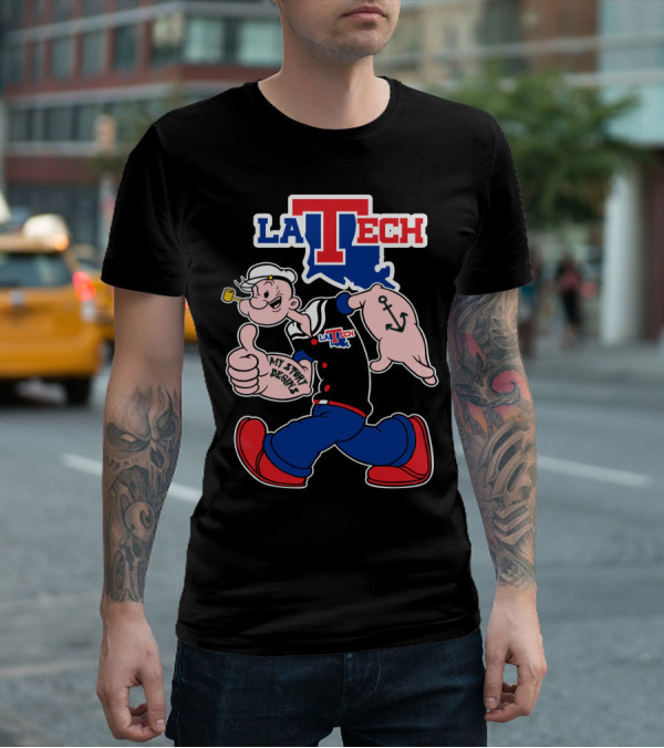 La Tech Bulldogs Popeye My Story Begins T-Shirt