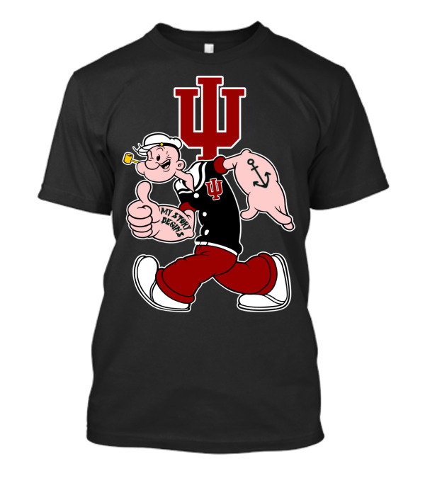Indiana Hoosiers My Story Designs Popeye Crossover T-Shirt