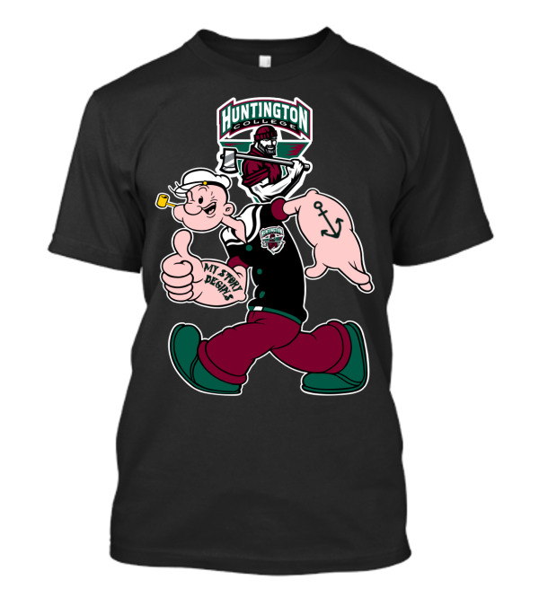 Huntington College Foresters My Story Begins Popeye Anchor T-Shirt