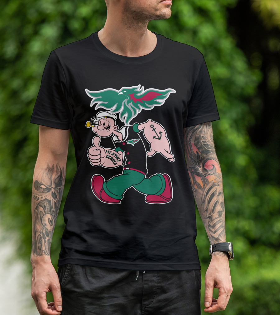 Green Bay Phoenix My Story Begins Popeye Anchor T-Shirt