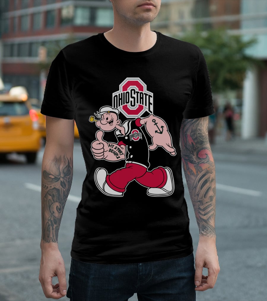 Ohio State Buckeyes Vintage Cartoon Sailor Character T-Shirt