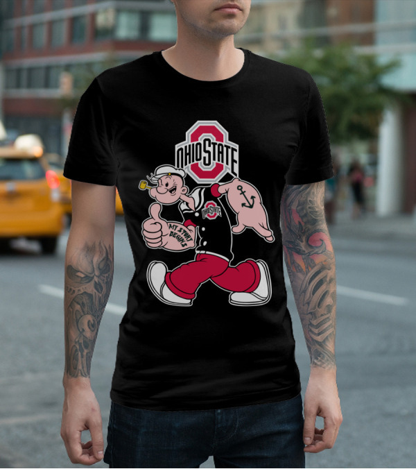 Ohio State Buckeyes Vintage Cartoon Sailor Character T-Shirt