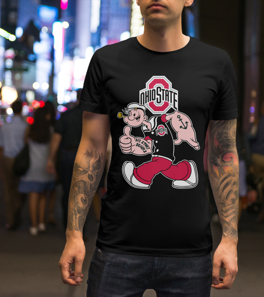 Ohio State Buckeyes Vintage Cartoon Sailor Character T-Shirt