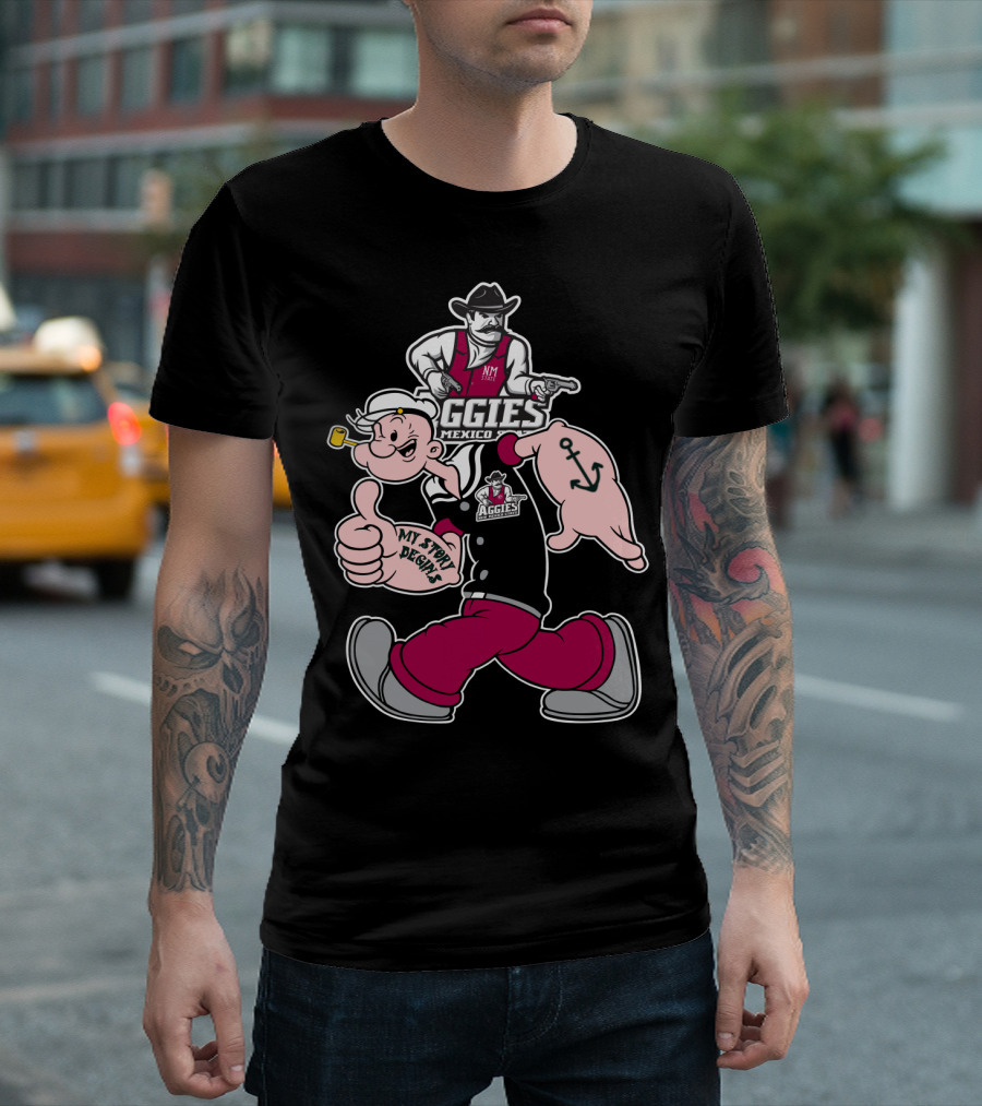 Popeye My Story Designs New Mexico State Aggies T-Shirt