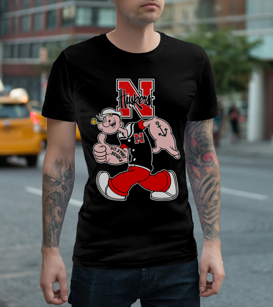 Nebraska Cornhuskers Popeye My Story Designs T-Shirt