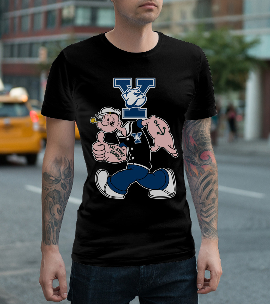 Yale Bulldogs Popeye My Story Begins T-Shirt