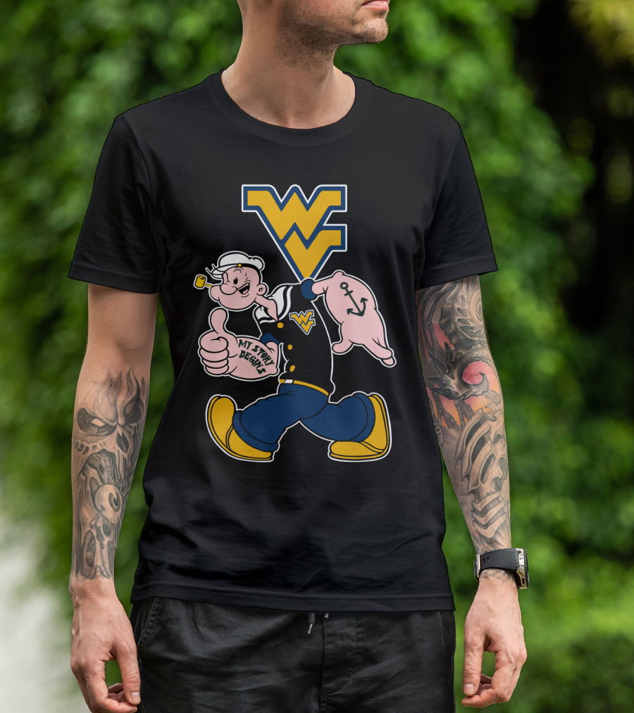 Wvu Mountaineers Popeye Walking T-Shirt