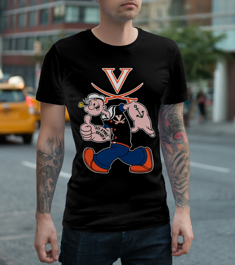 Virginia Cavaliers Popeye My Story Designs T-Shirt