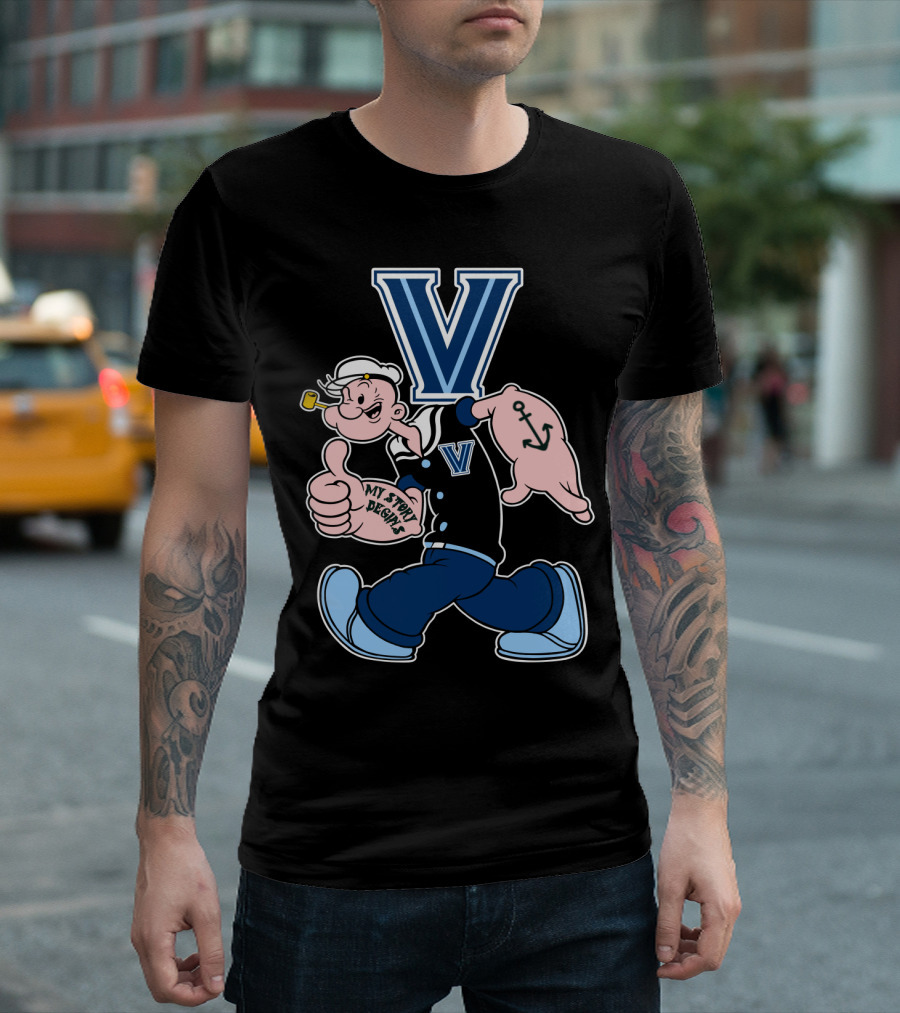 Villanova Wildcats Popeye V T-Shirt