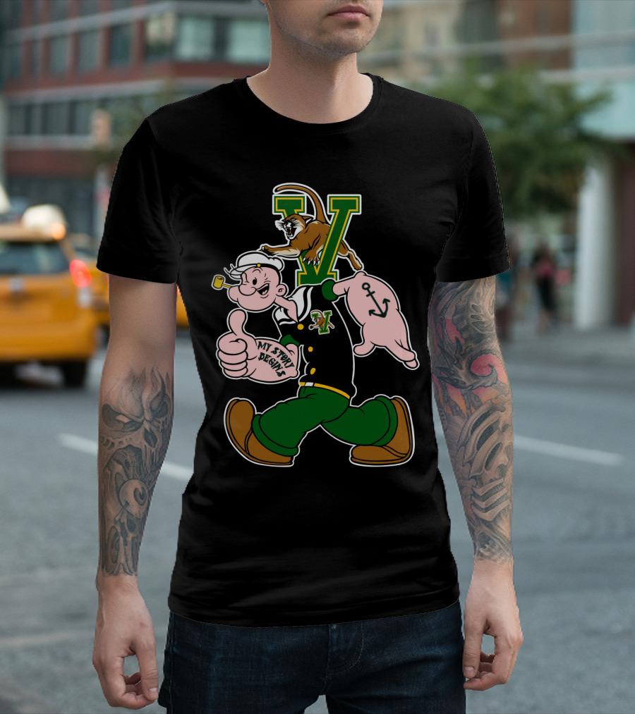 Vermont Catamounts Popeye My Story Begins T-Shirt