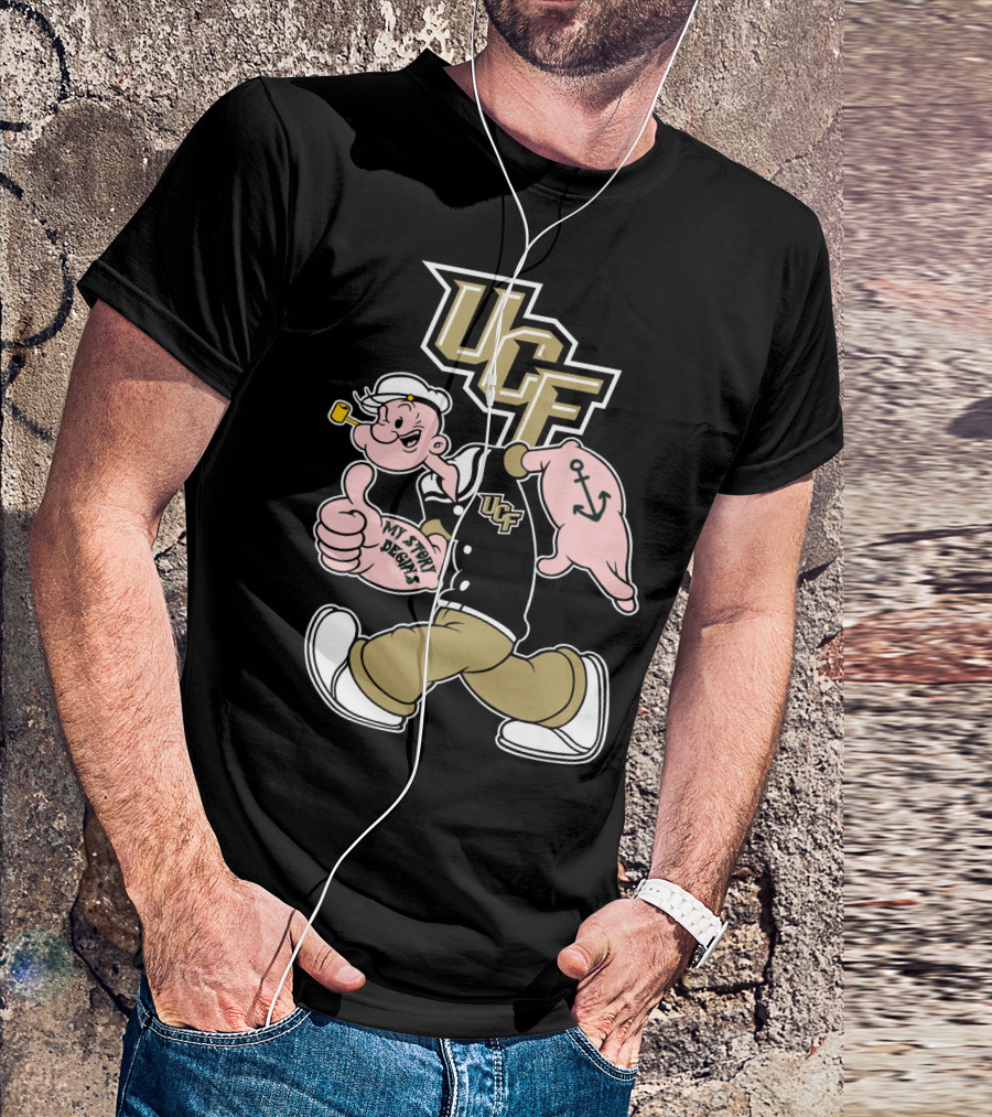 Ucf Knights My Story Designs Sailor With Thumbs Up And Anchor Tattoo T-Shirt